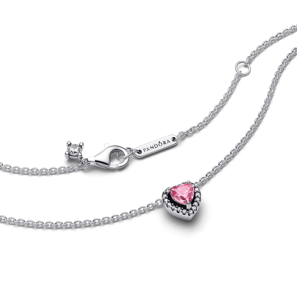 Vėrinys su iškilia rausva širdimi - Pandora Lietuva