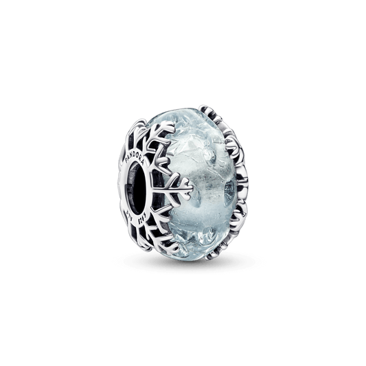 Winter Blue Snowflake Murano Charm - Pandora LT