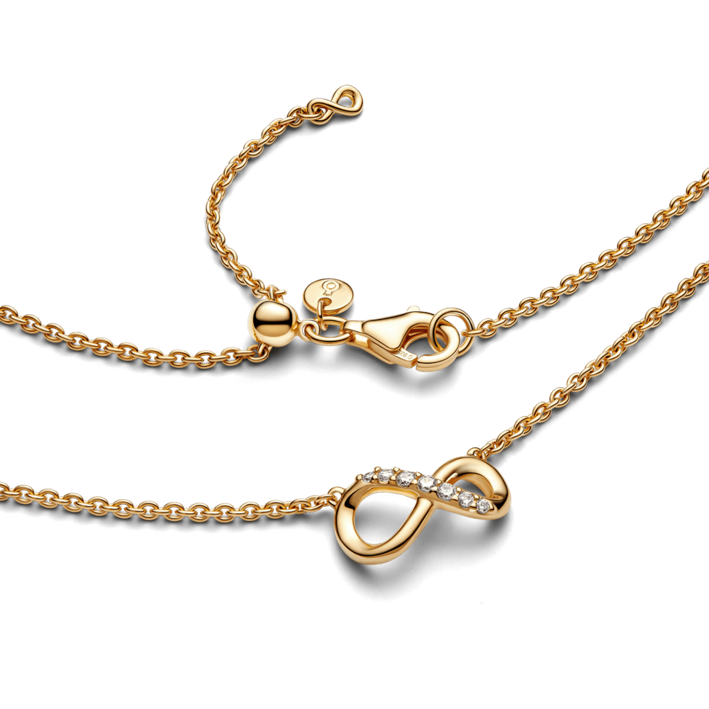 Žaižaruojantys begalybės koljė karoliai - Pandora Lietuva