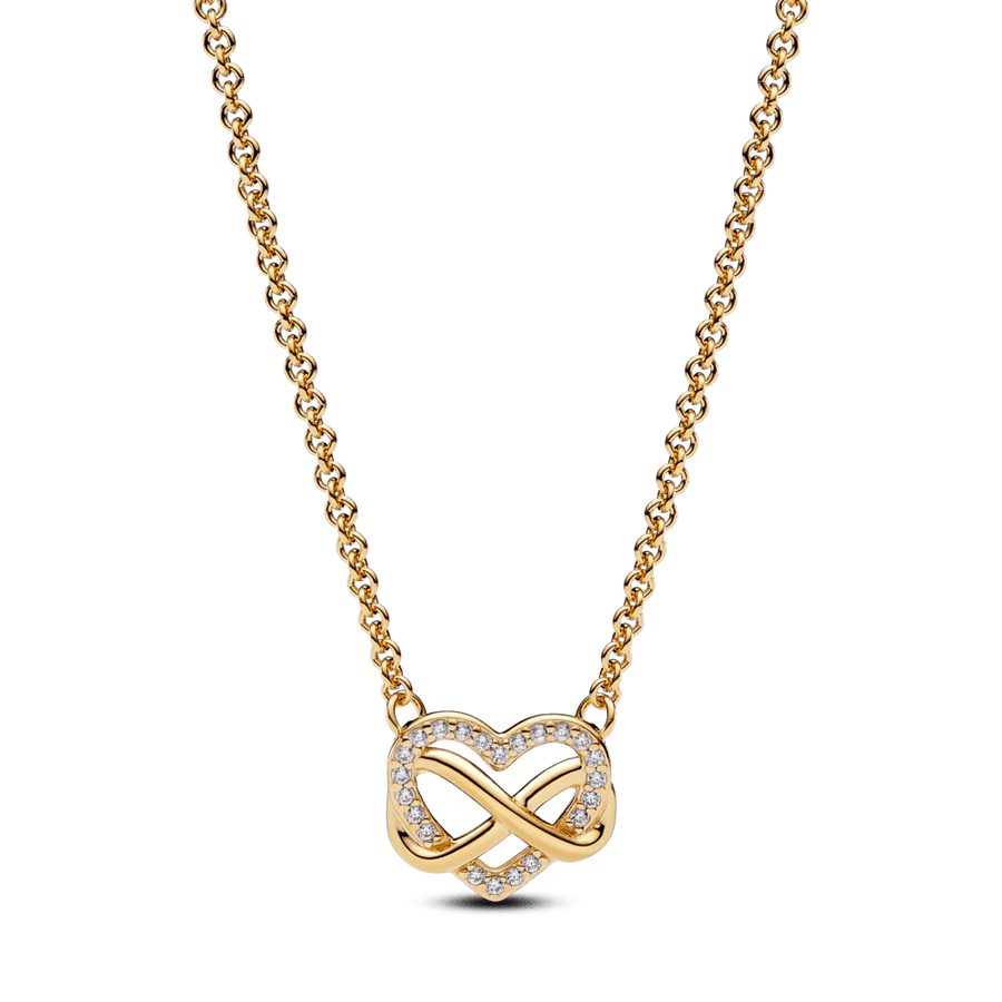 Žėrintis koljė kaklo vėrinys „Amžinybės širdis“ - Pandora Lietuva