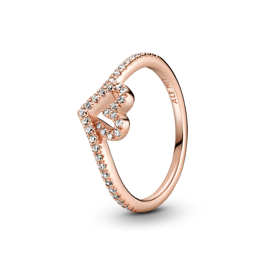 Žėrintis norų išsipildymo žiedas su širdele - Pandora Lietuva