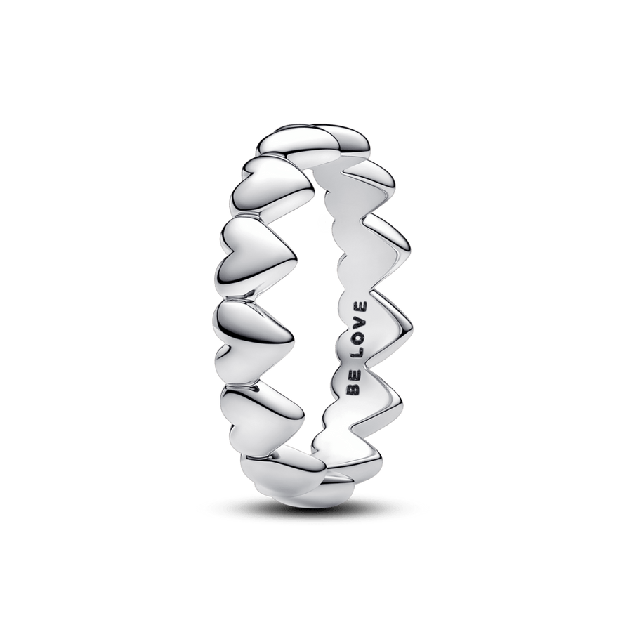 Žiedas „Širdelių eilutė“ - Pandora Lietuva