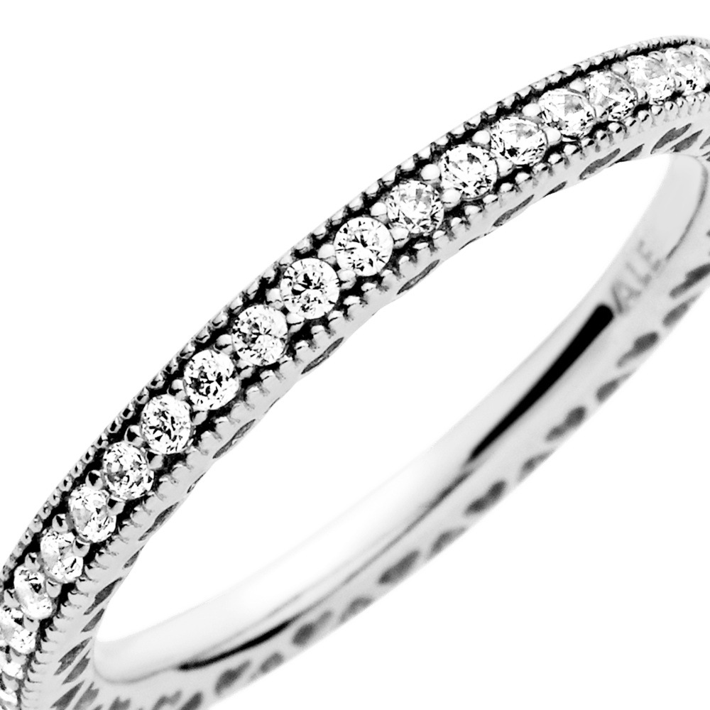 Žiedas Žėrinčios Širdys - Pandora LT