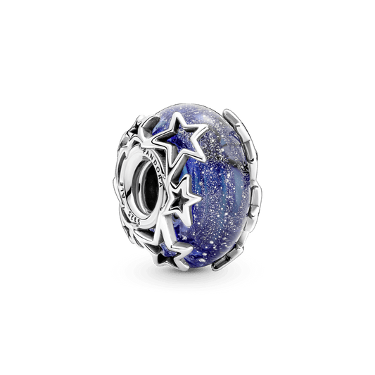 Žvaigždės ir galaktikos mėlynumo murano stiklas - Pandora LT