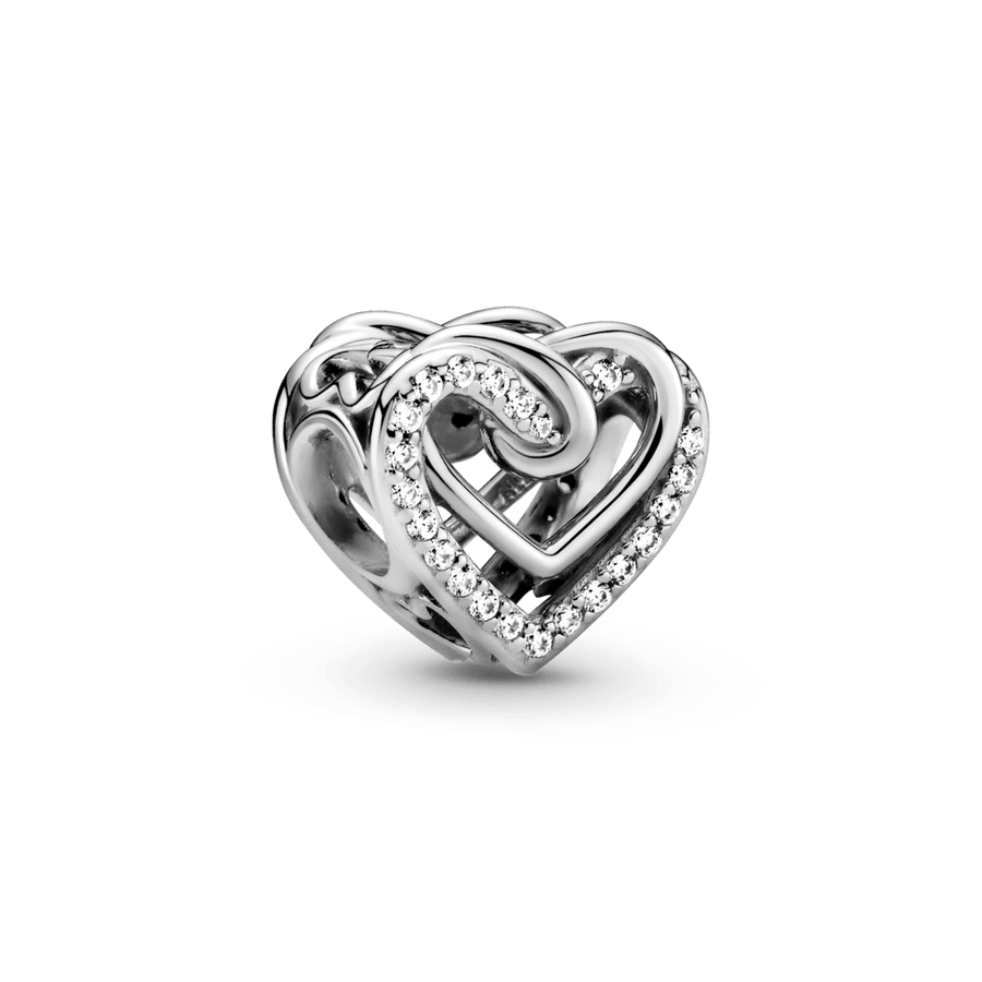 Žvilgantis susipynusių širdžių karoliukas - Pandora LT