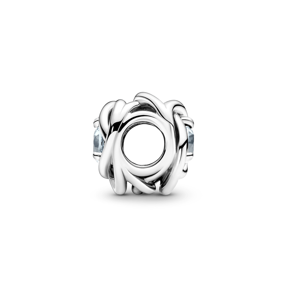 Žydras amžinybės kilpos pakabukas - Pandora Lietuva