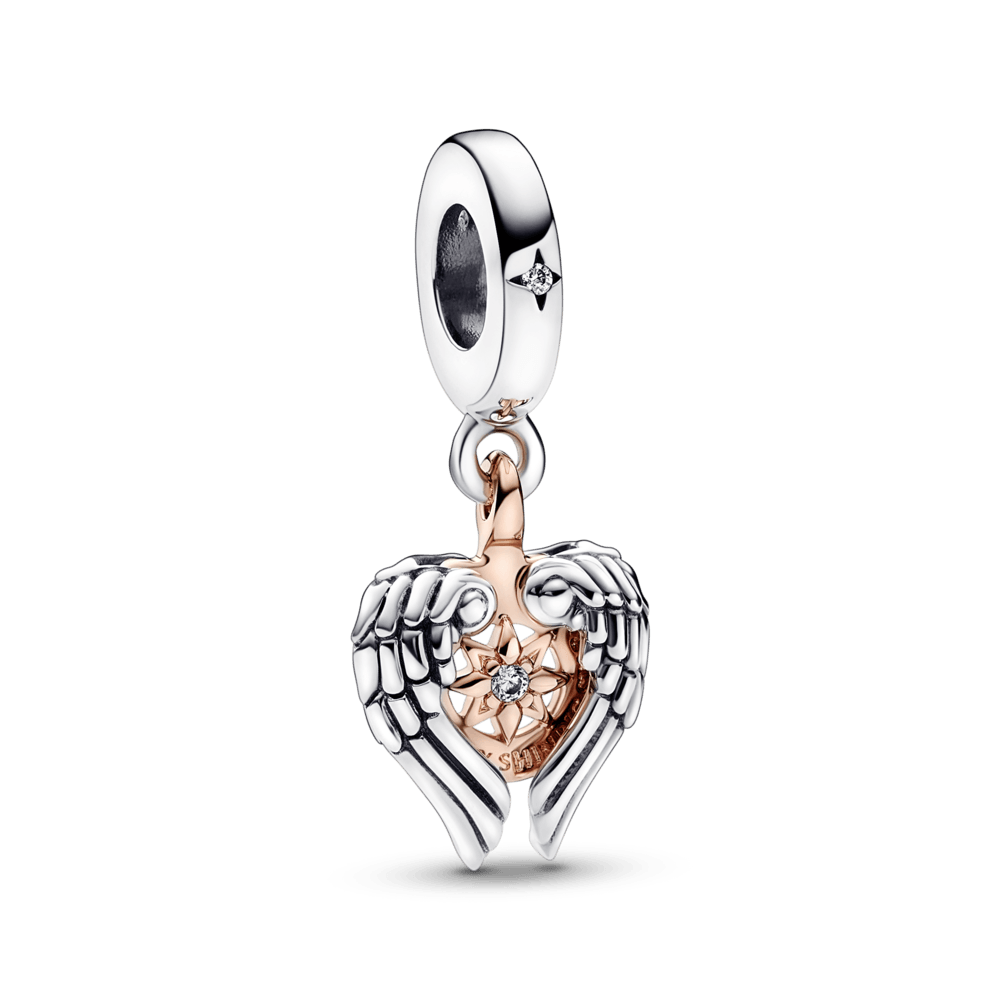Celestial Compass Angel Wings Dangle Charm - Pandora LT