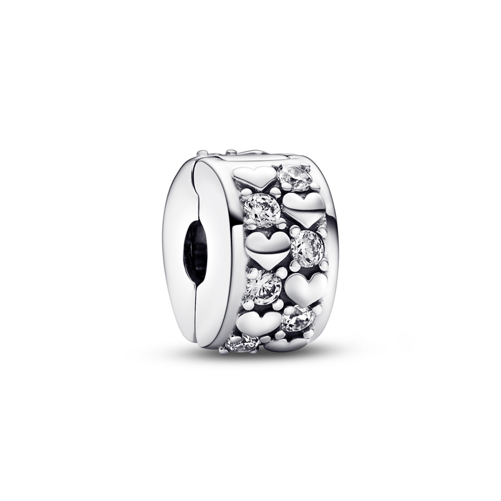 Infinite Hearts Sparkling Clip Charm pakabukas - Pandora LT