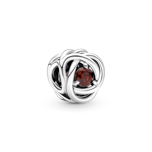 Raudonas amžinybės kilpos karoliukas - Pandora LT