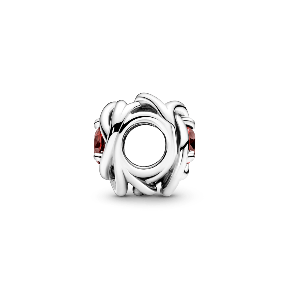 Ryškiai raudonas amžinybės kilpos karoliukas - Pandora LT