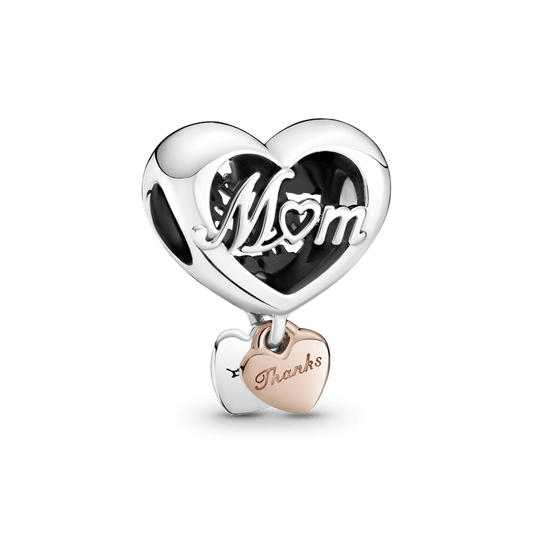 Širdelės formos karoliukas „Ačiū, mama“ - Pandora LT