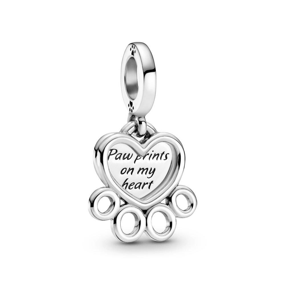 Širdies ir letenėlės kabantis karoliukas - Pandora LT