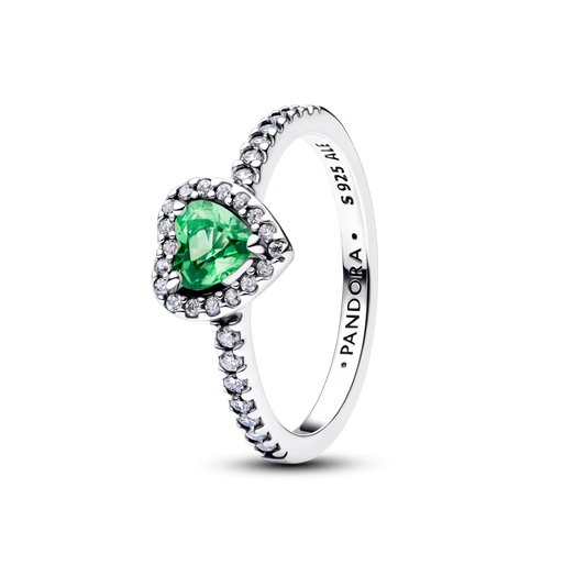 Sõrmus „Tõstetud mündiroheline süda“