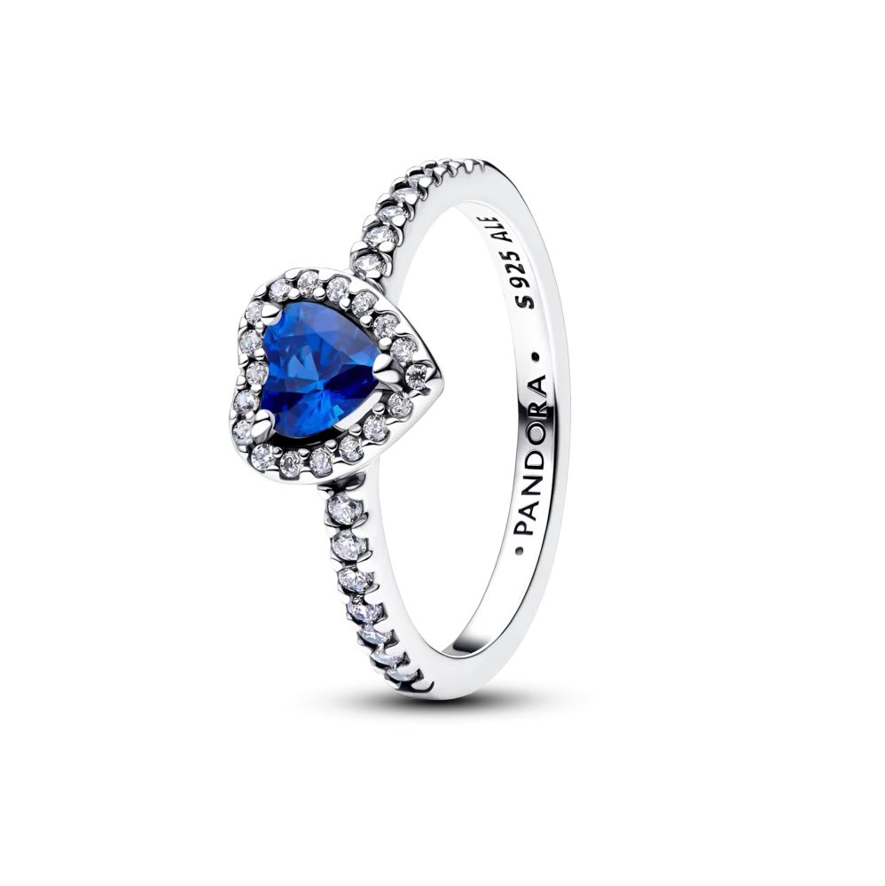 Sõrmus „Tõstetud printsessisinine süda“