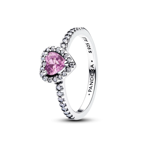 Sõrmus „Tõstetud helelilla süda“