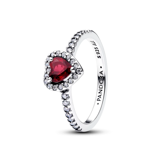 Sõrmus „Tõstetud fuksiaroosa süda“