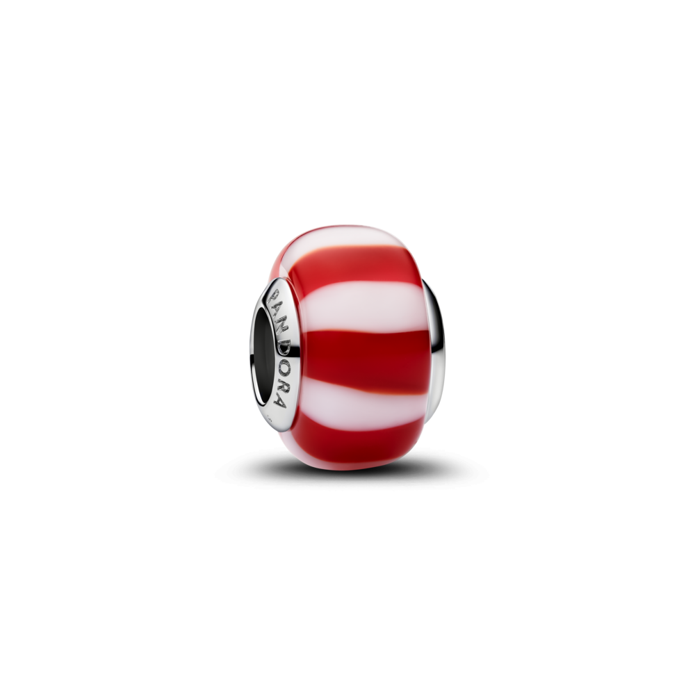 Punase piparmündi Murano klaasist amulett