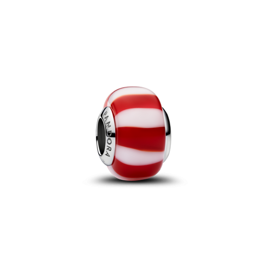 Punase piparmündi Murano klaasist amulett