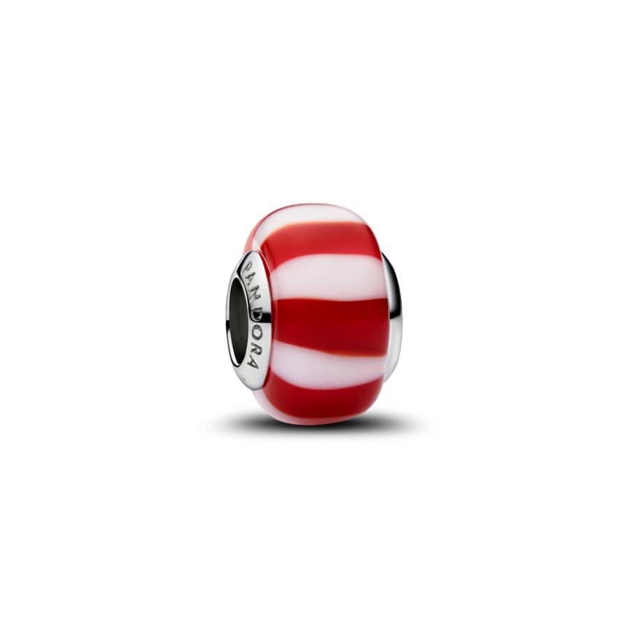 Punase piparmündi Murano klaasist amulett
