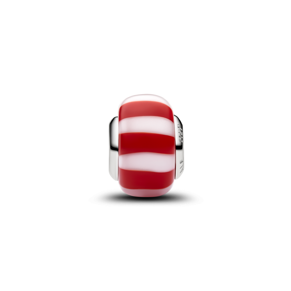 Punase piparmündi Murano klaasist amulett