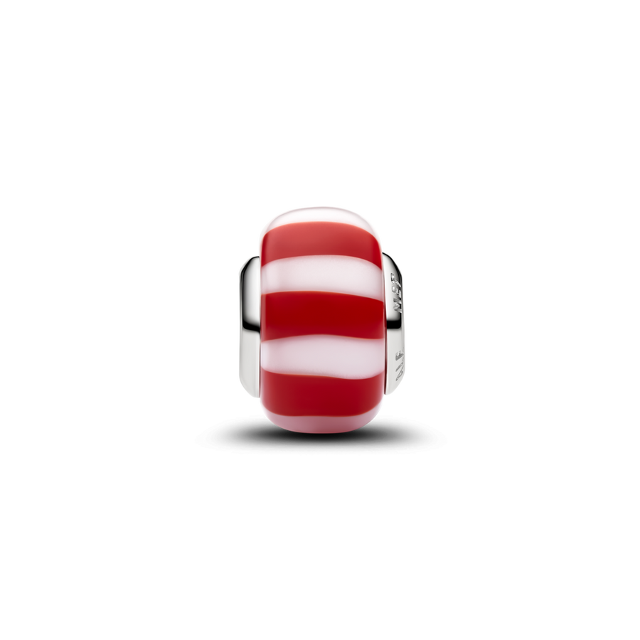 Punase piparmündi Murano klaasist amulett