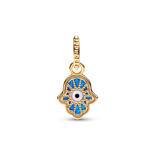 Opalescent Blue Hamsa Hand Dangle Charm - Pandora Lietuva