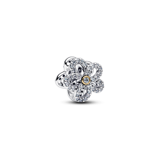 Pitsiline amulett „Pavé-kattega lill“