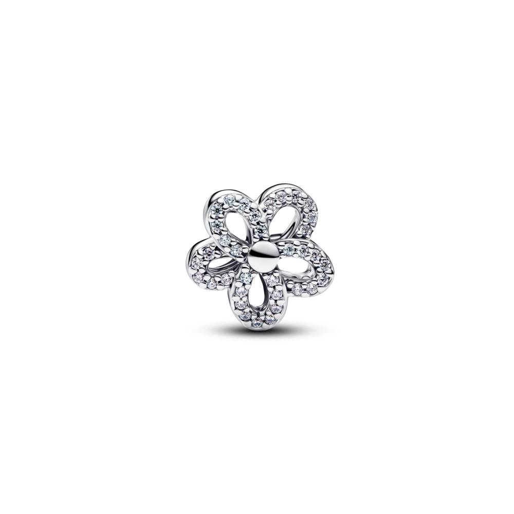 Pitsiline amulett „Pavé-kattega lill“