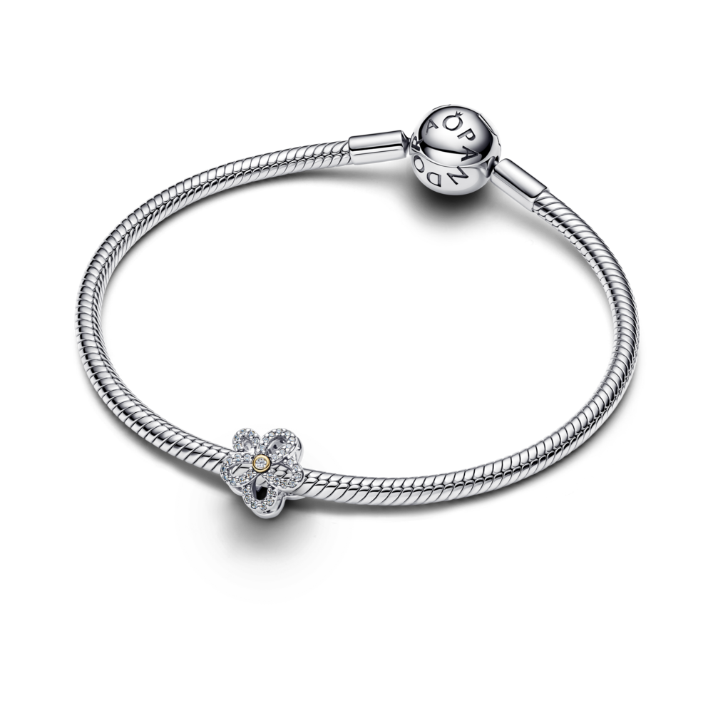 Pitsiline amulett „Pavé-kattega lill“