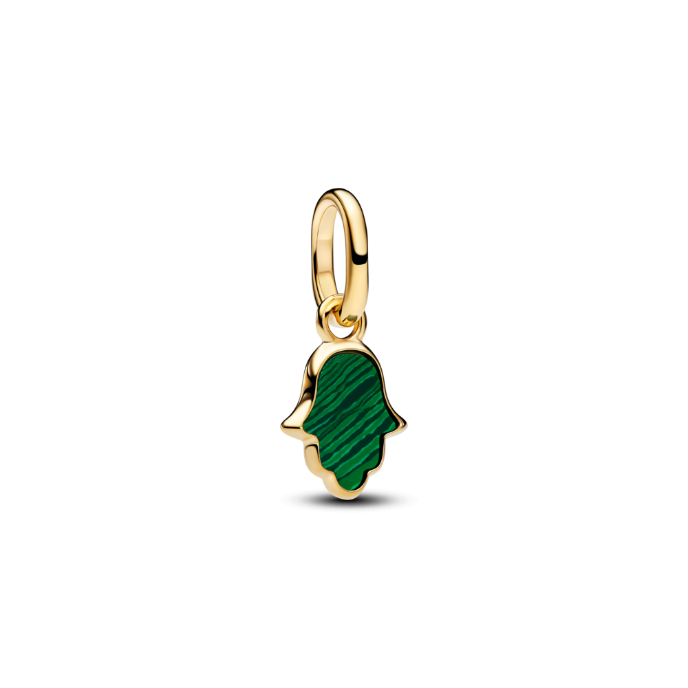 Roheline Hamsa käe mini-rippamulett