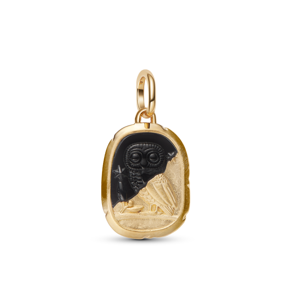 Medaljon-amulett „Öökull“