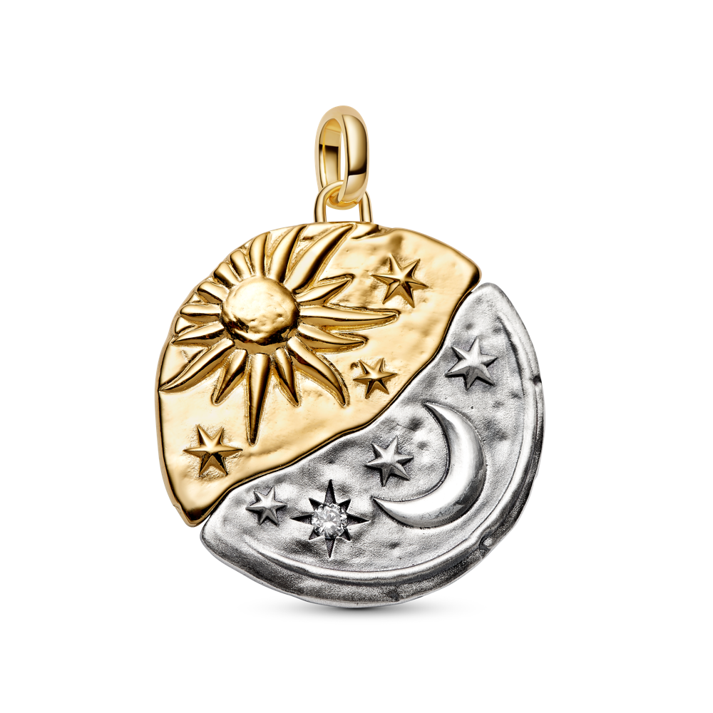Suur medaljon-amulett „Päike ja kuu“