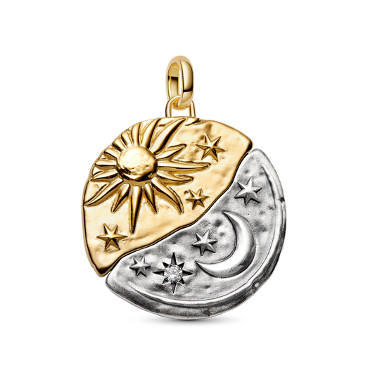 Suur medaljon-amulett „Päike ja kuu“