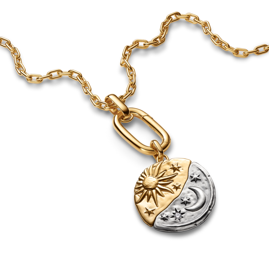 Suur medaljon-amulett „Päike ja kuu“