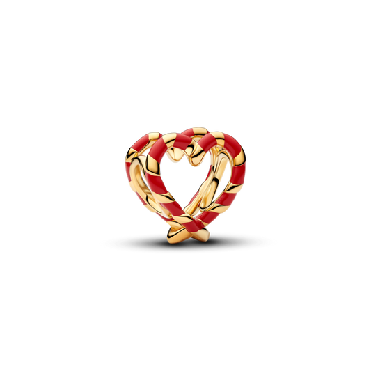 Pitsiline südamekujuline kommikepi amulett