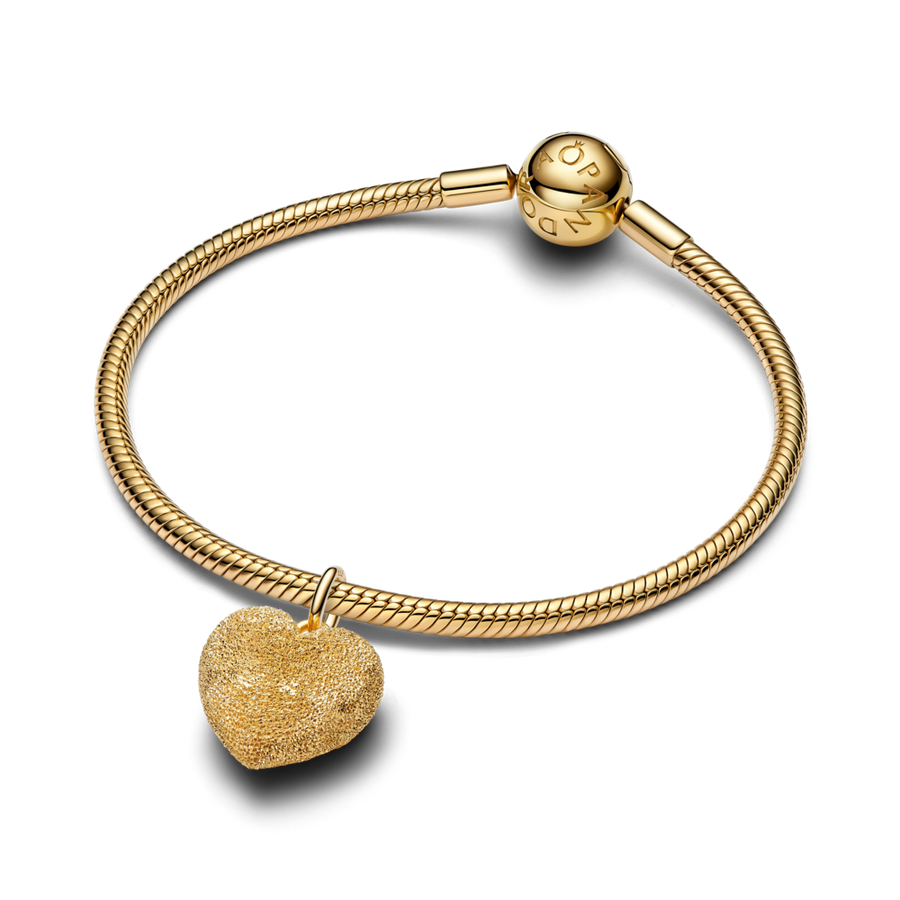 Tekstuurse täidlase südame rippamulett