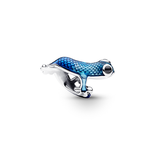 Metalliksinine amulett „Geko“