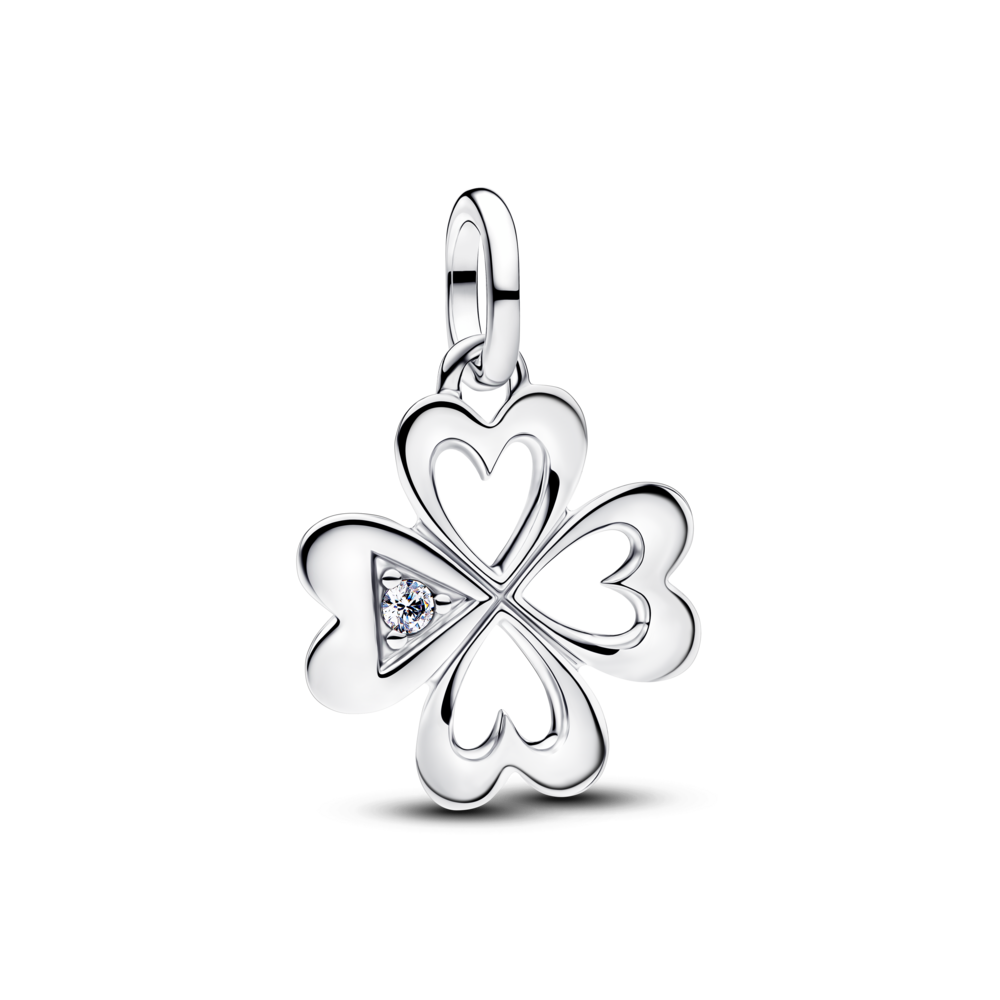 Südamekujuline neljaleheline medaljoniga amulett „Ristikhein“