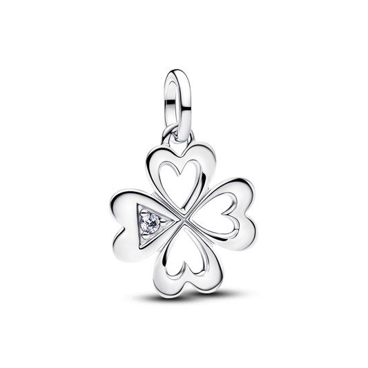 Südamekujuline neljaleheline medaljoniga amulett „Ristikhein“