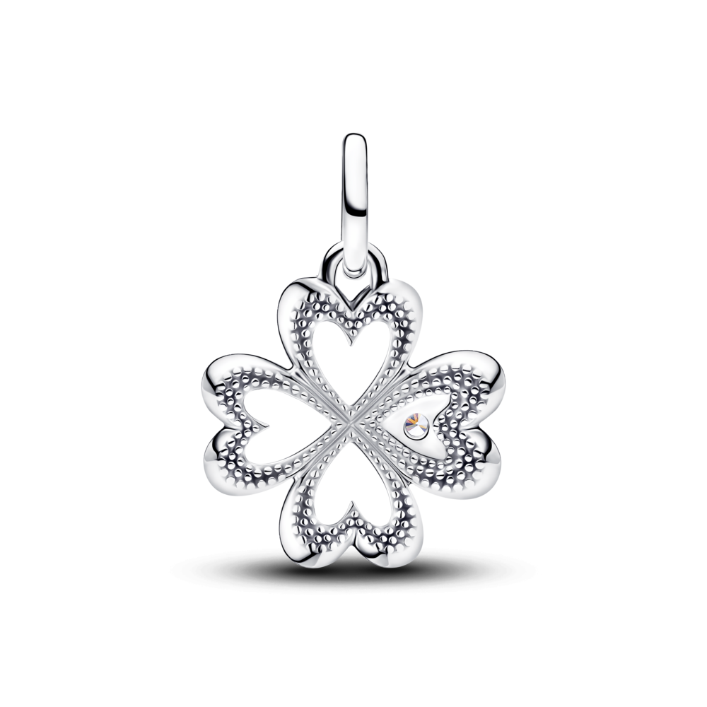 Südamekujuline neljaleheline medaljoniga amulett „Ristikhein“