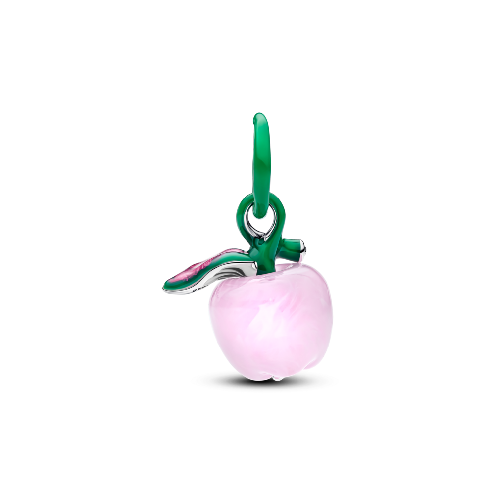 Murano klaasist roosa amulett „Õun“