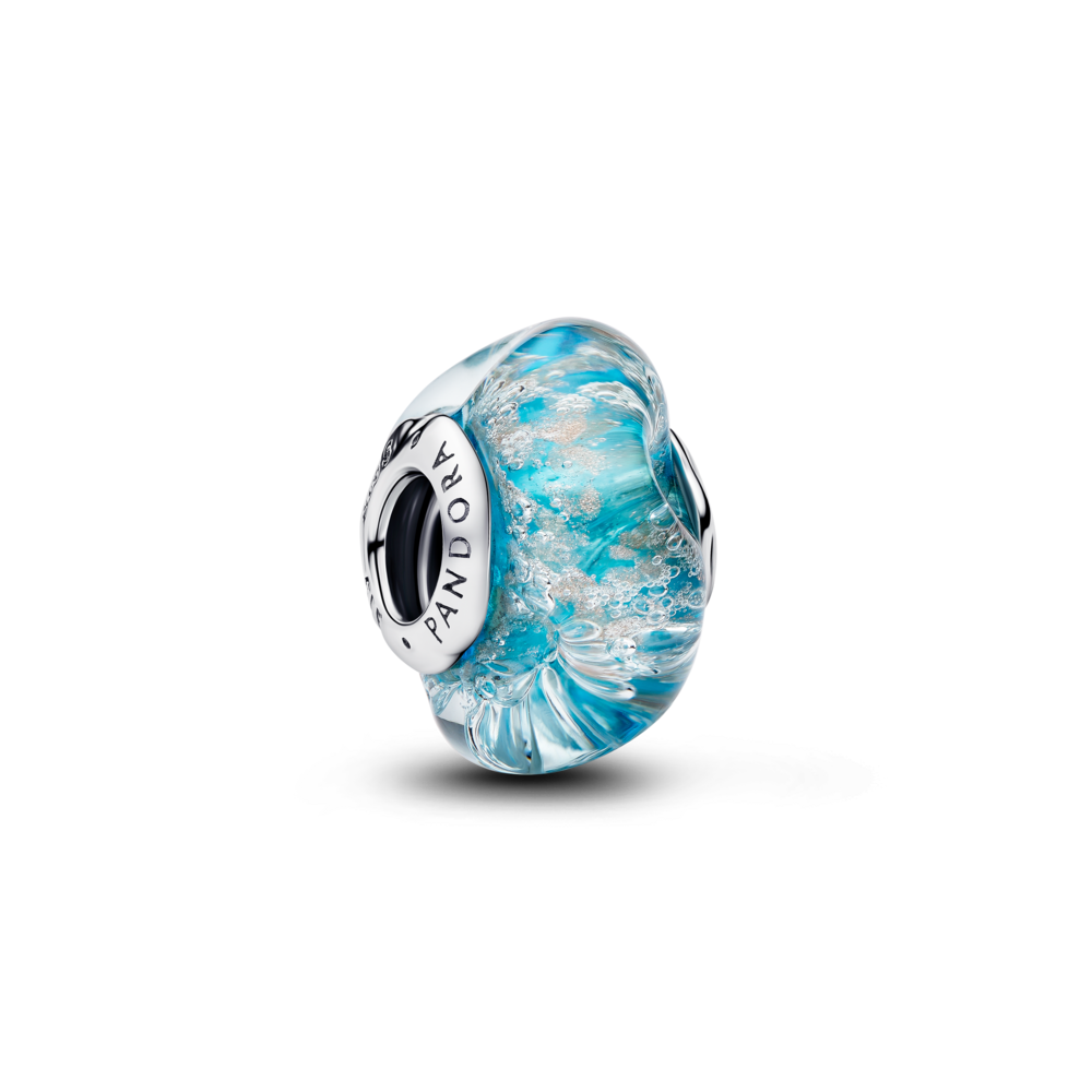 Türkiissinine Murano klaasist sätendav amulett