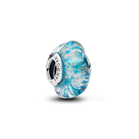 Türkiissinine Murano klaasist sätendav amulett