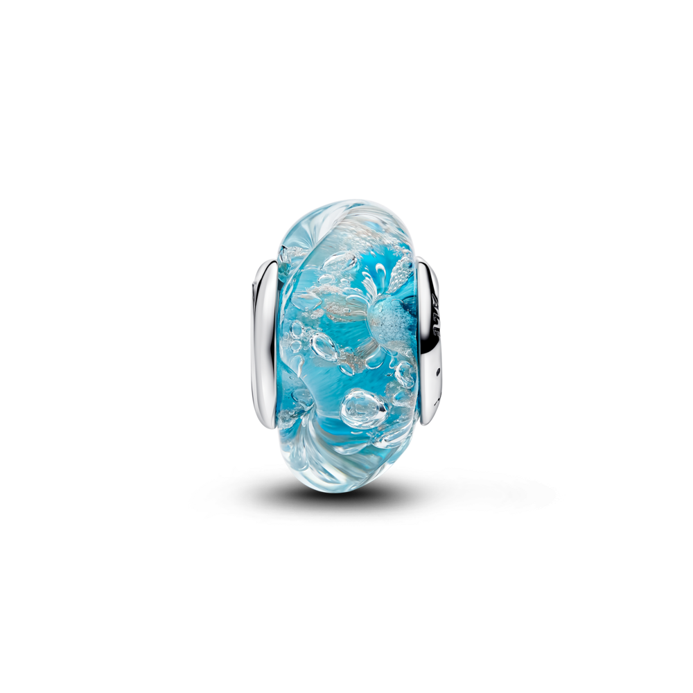 Türkiissinine Murano klaasist sätendav amulett