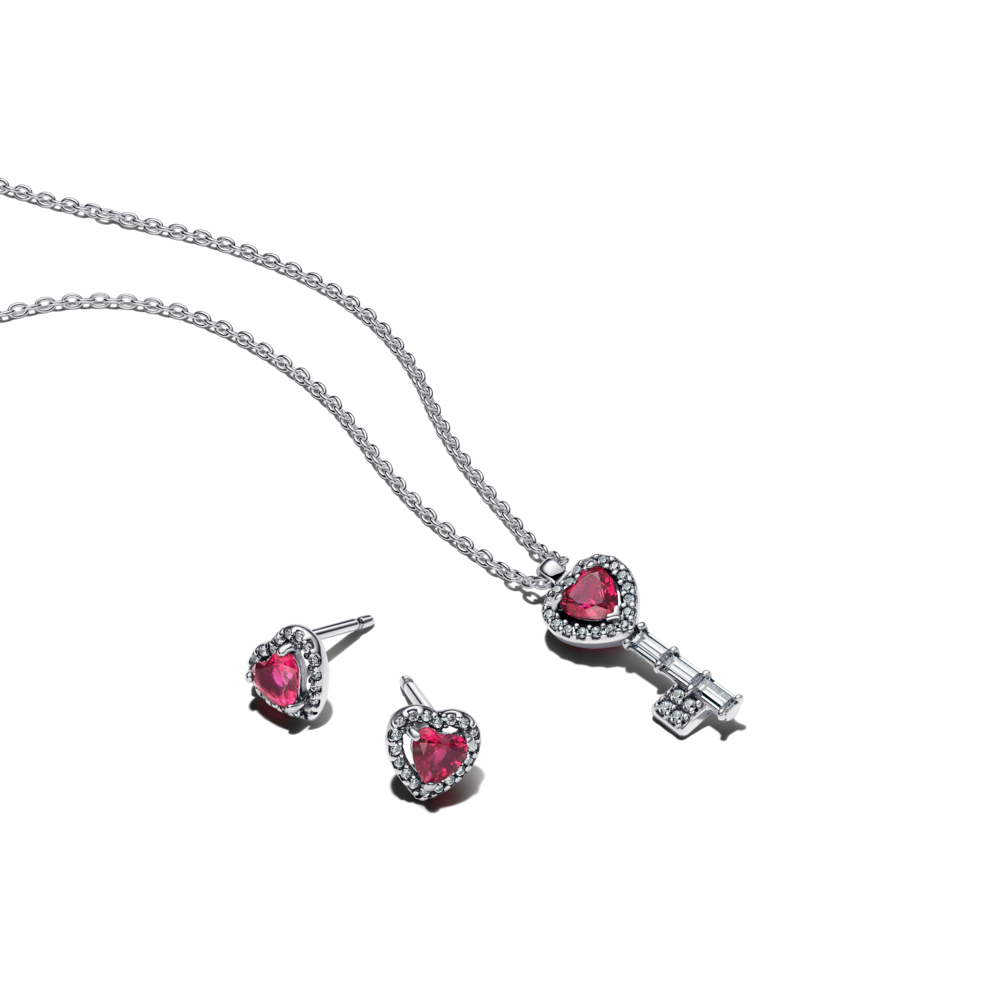 Eenduva südamega võtmega ehtekomplekt