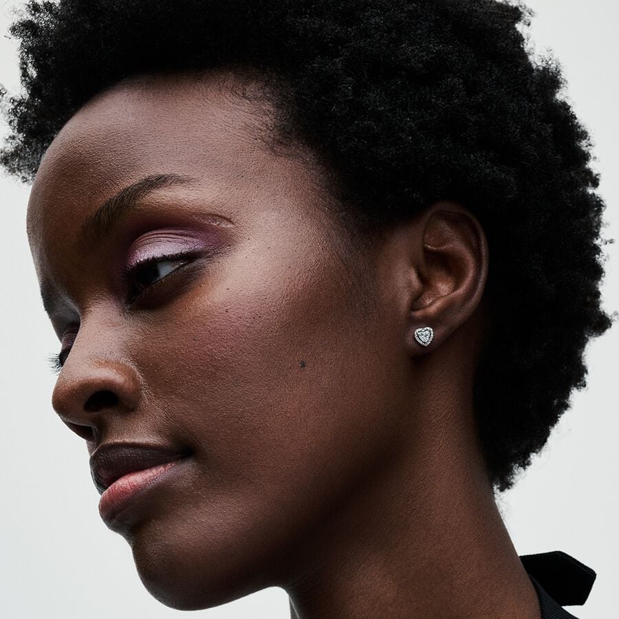 Auskarai Žėrinčios Širdys - Pandora Lietuva