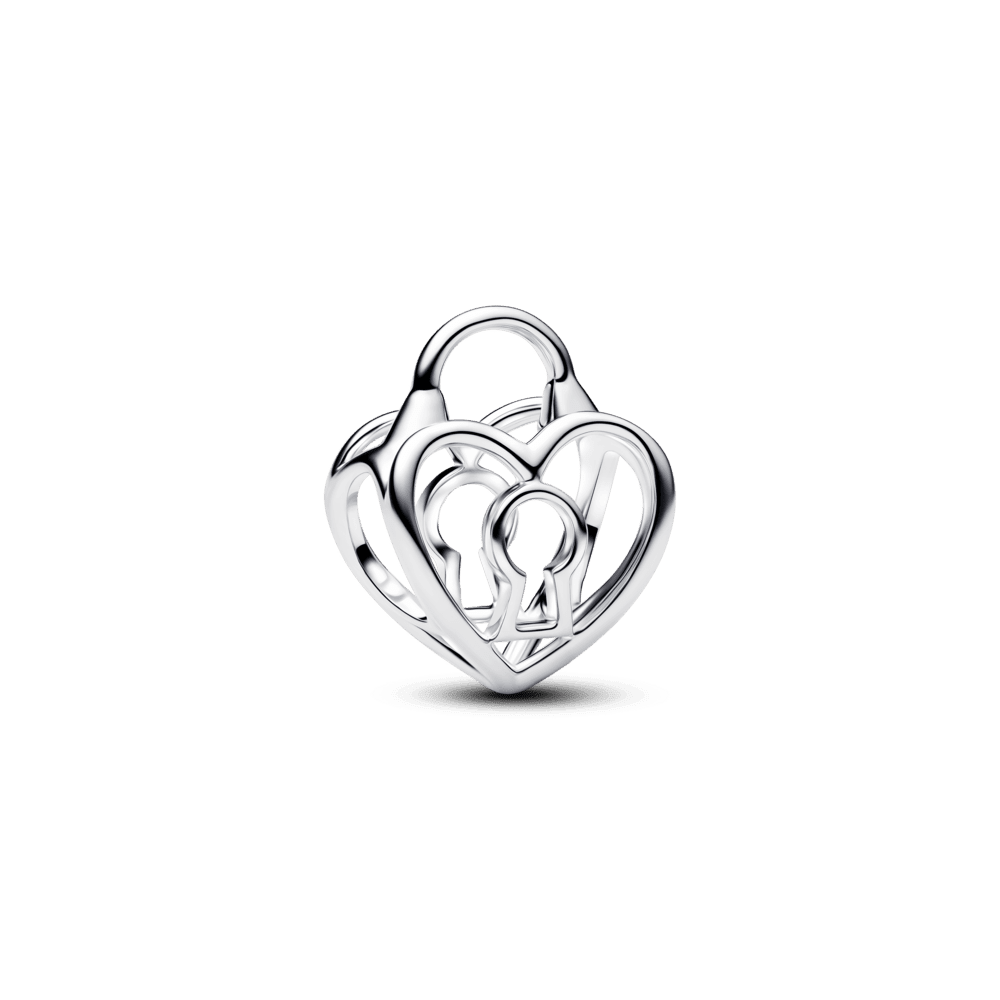 Ažūrinis karoliukas „Širdies formos spynelė“ - Pandora Lietuva