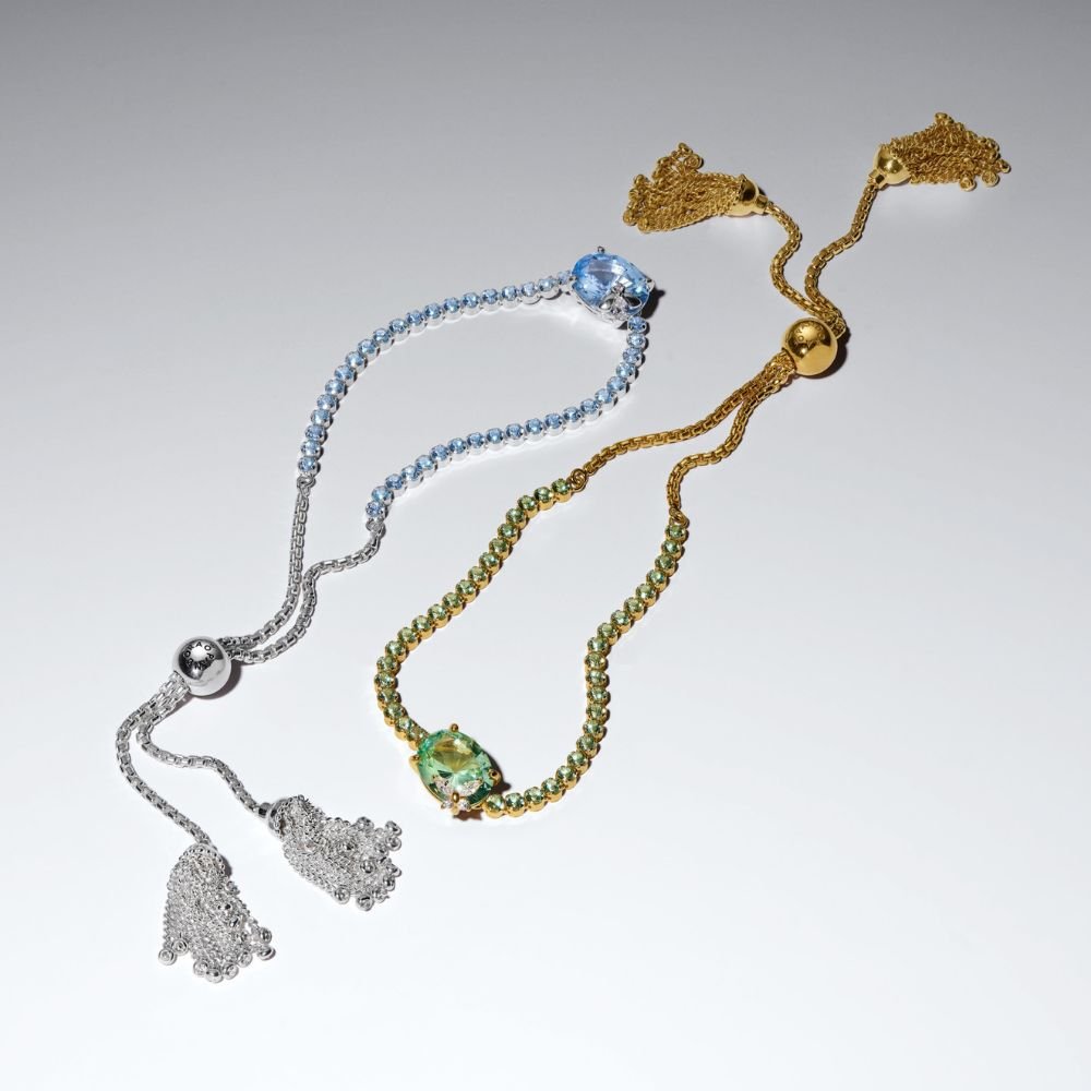 „Bridžertonų“ teniso apyrankė su slankikliu „Bitė“ - Pandora Lietuva