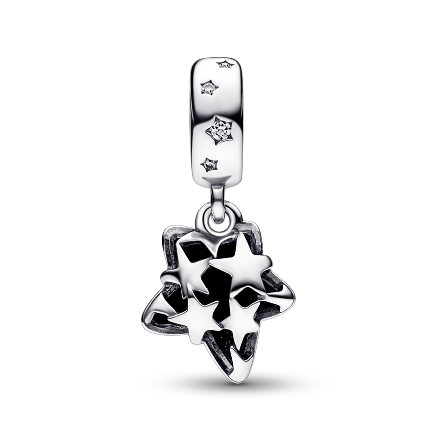 Celestial Galaxy Star Murano Dangle Charm - Pandora Lietuva