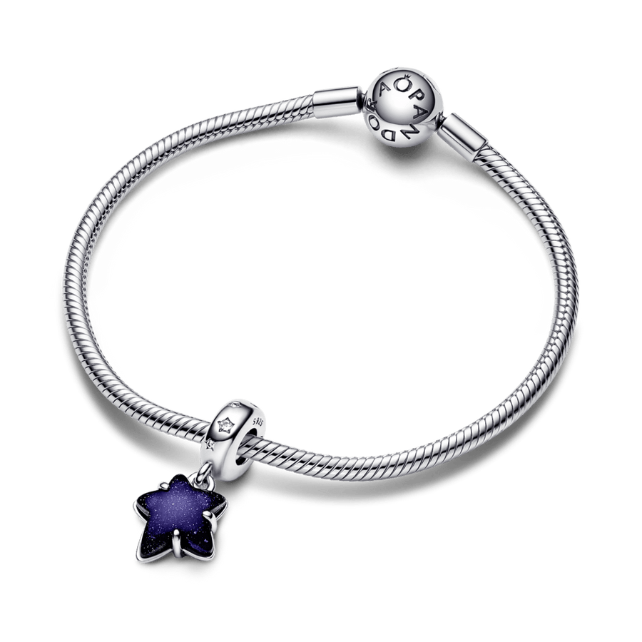 Celestial Galaxy Star Murano Dangle Charm - Pandora Lietuva